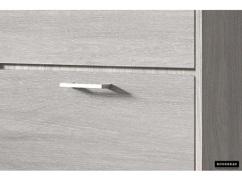 Meuble rangement chaussures, 4 compartiments, coloris chêne gris