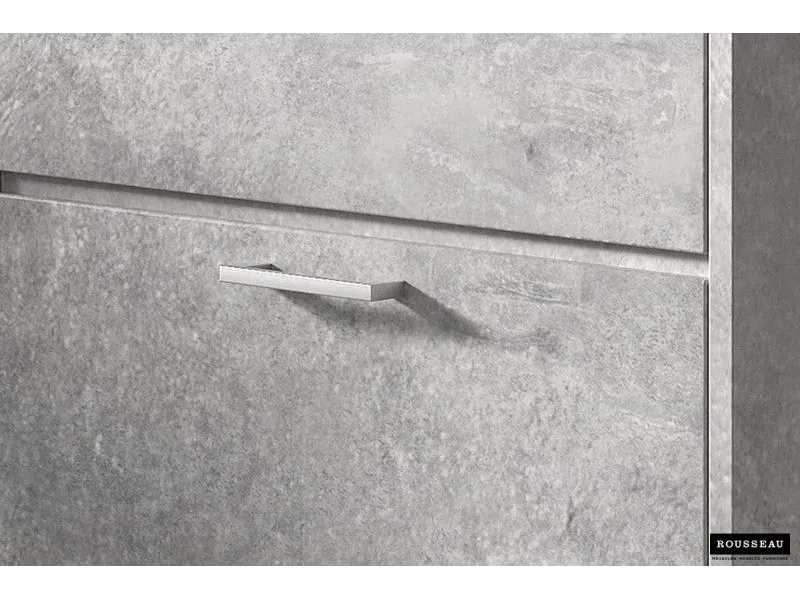 Meuble rangement chaussures, 4 compartiments, coloris béton