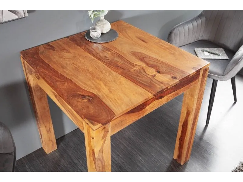 Table salle à manger carrée en bois massif
