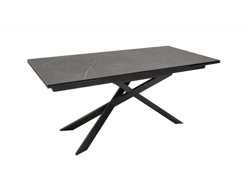 Table à manger extensible 180-220-260cm céramique aspect graphite