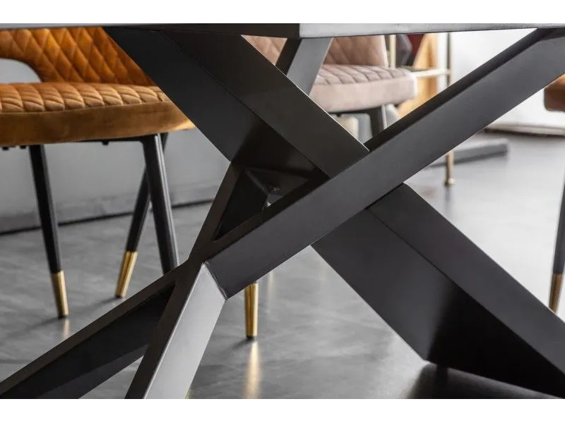 Table à manger extensible 180-220-260cm céramique aspect marbre