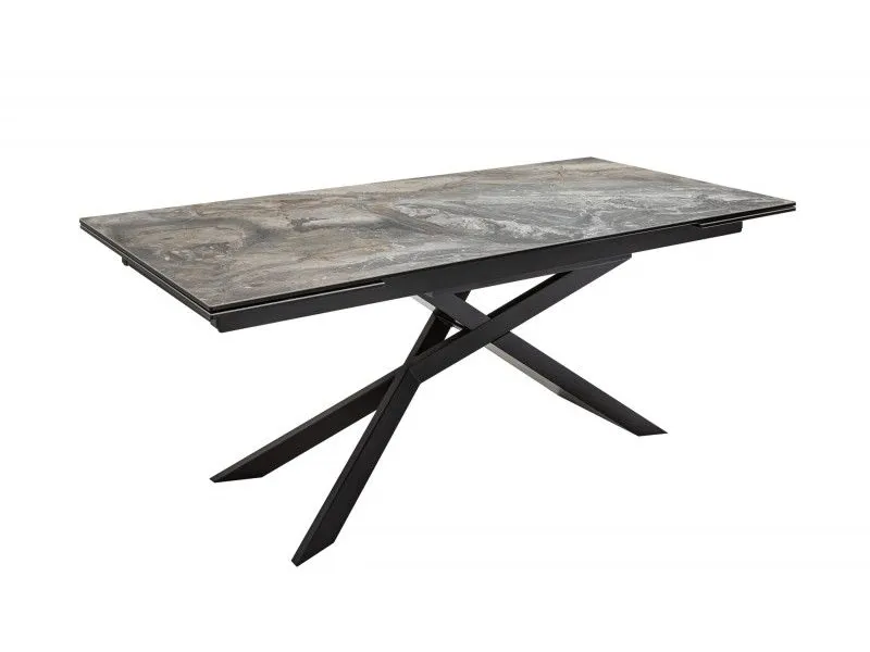 Table à manger extensible 180-220-260cm céramique aspect marbre