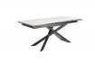 Table à manger extensible 180-220-260cm céramique aspect marbre blanc