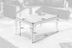 Table basse marbre argenté de style baroque 100 cm