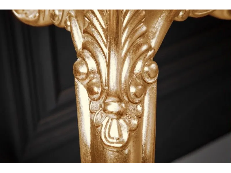 Meuble console 110 cm design classique coloris doré