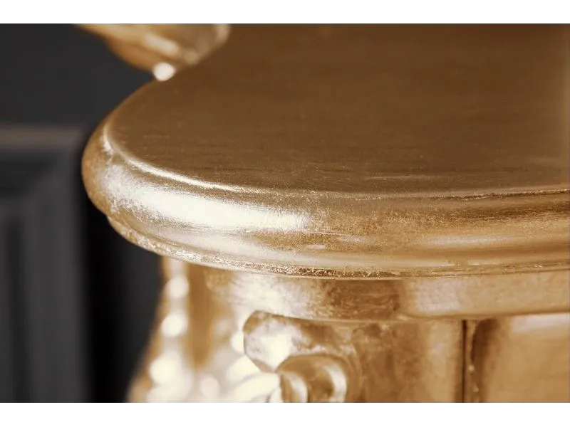 Meuble console 110 cm design classique coloris doré