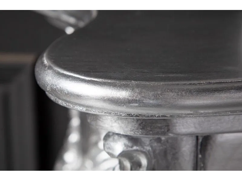 Meuble console 110 cm design classique coloris argent