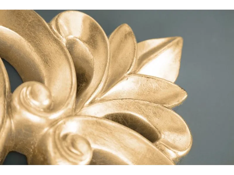 Miroir mural style baroque teinté doré 75cm